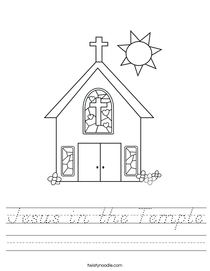 Jesus in the Temple Worksheet