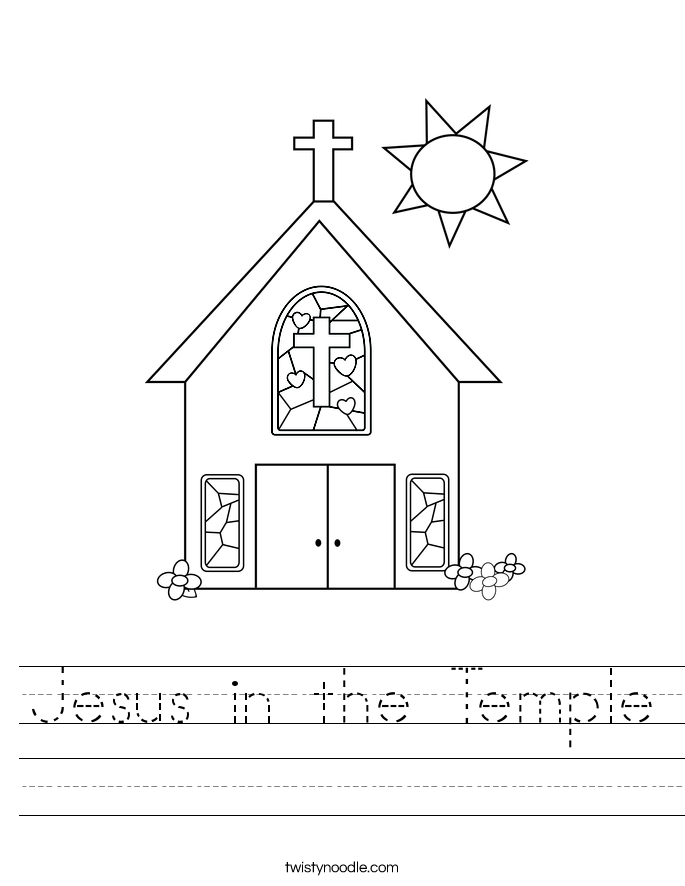 Jesus in the Temple Worksheet