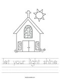 let your light shine Worksheet
