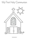 My First Holy Communion Coloring Page