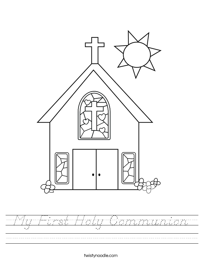 My First Holy Communion Worksheet