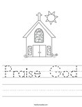 Praise God Worksheet