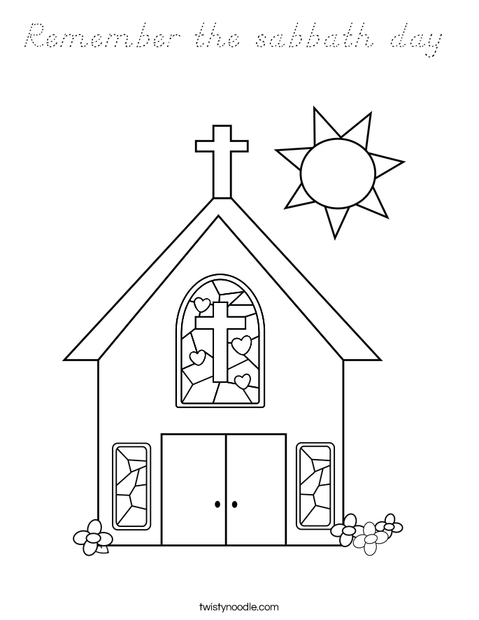 Remember the sabbath day  Coloring Page