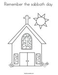 Remember the sabbath day Coloring Page