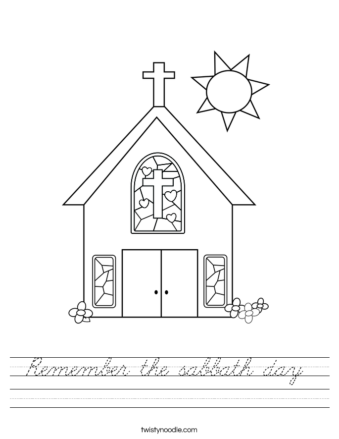 Remember the sabbath day  Worksheet