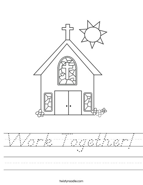 Church with Stained Glass Window Worksheet