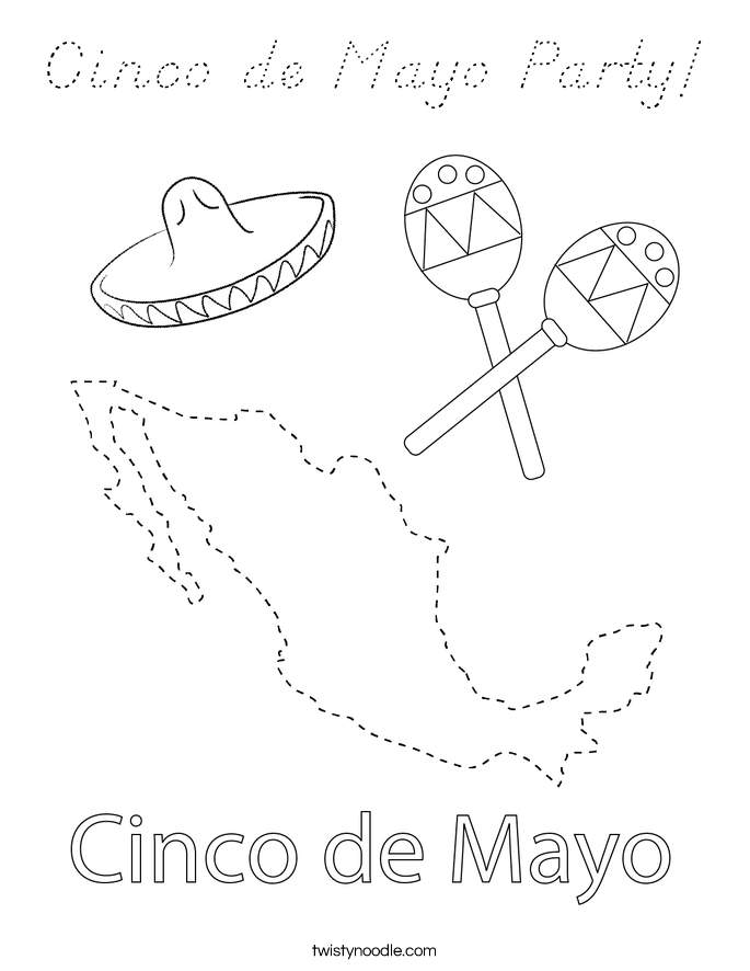 Cinco de Mayo Party! Coloring Page