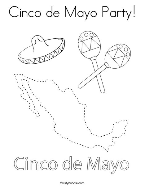 Cinco de Mayo on Mexico Coloring Page