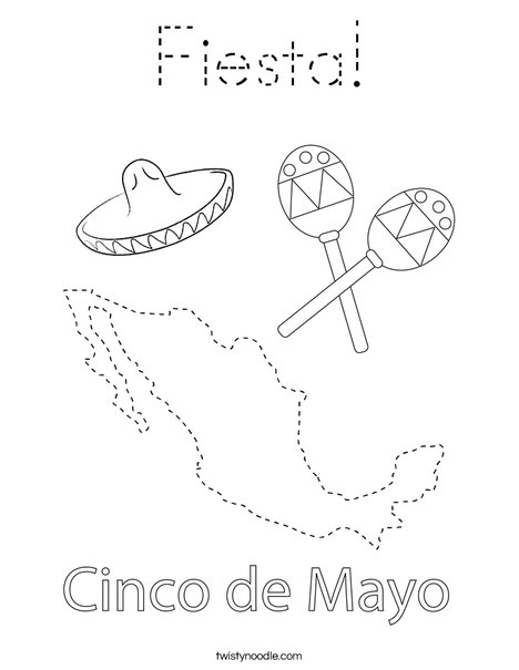 Cinco de Mayo on Mexico Coloring Page