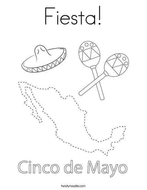 Cinco de Mayo on Mexico Coloring Page