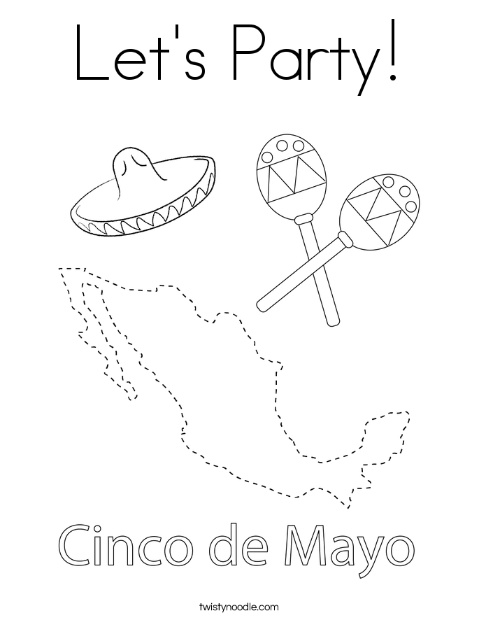 Let's Party! Coloring Page