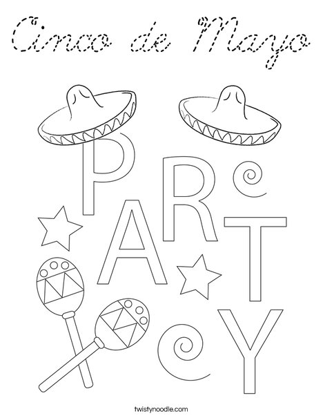 Cinco de Mayo Coloring Page