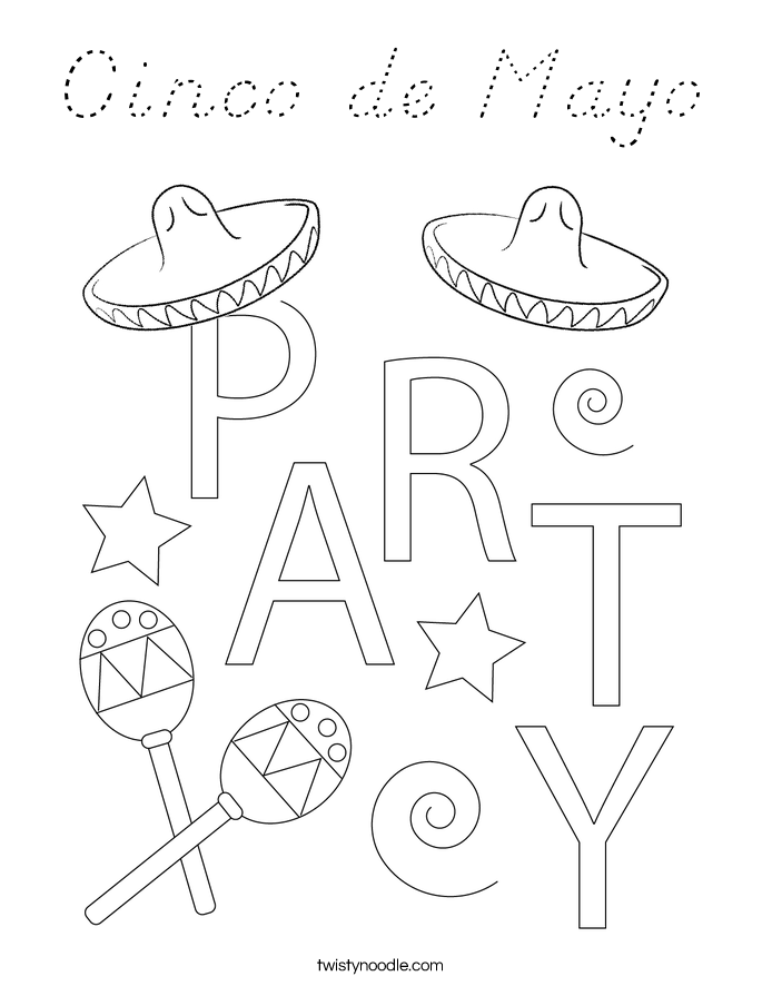 Cinco de Mayo Coloring Page