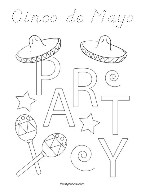 Cinco de Mayo Coloring Page