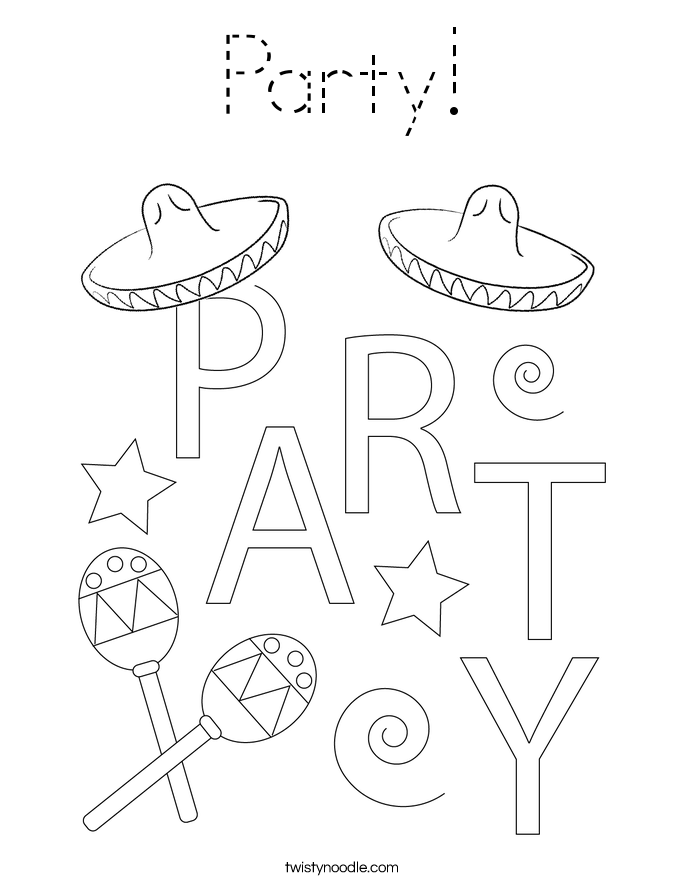 Party! Coloring Page