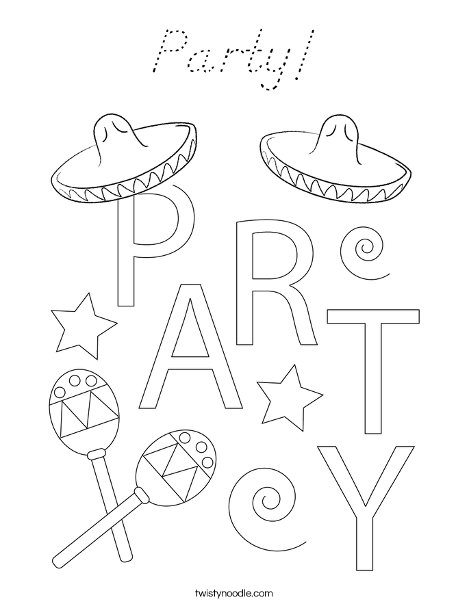 Party! Coloring Page