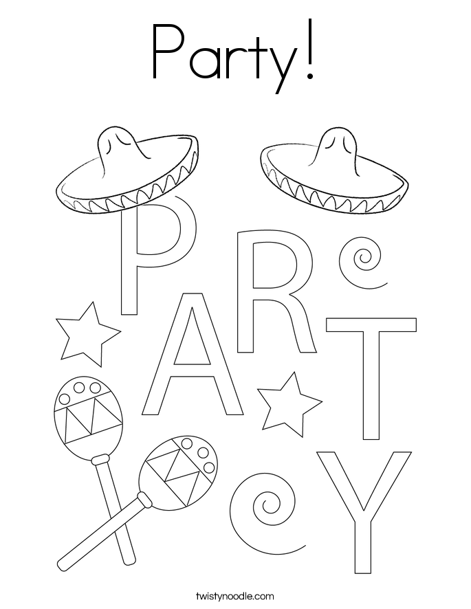 Party! Coloring Page