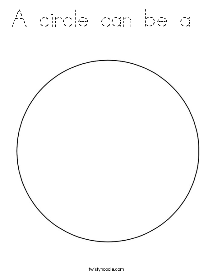 A circle can be a Coloring Page - Tracing - Twisty Noodle