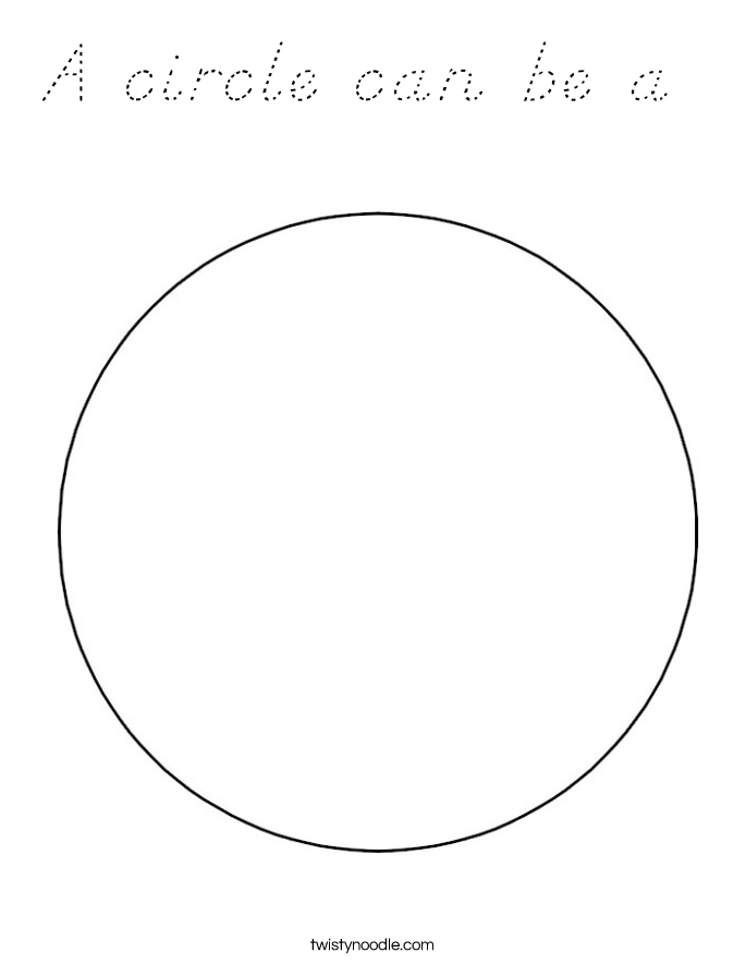 A circle can be a  Coloring Page
