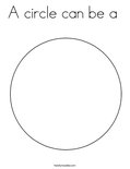A circle can be a  Coloring Page
