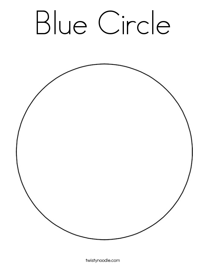 Blue Circle Coloring Page