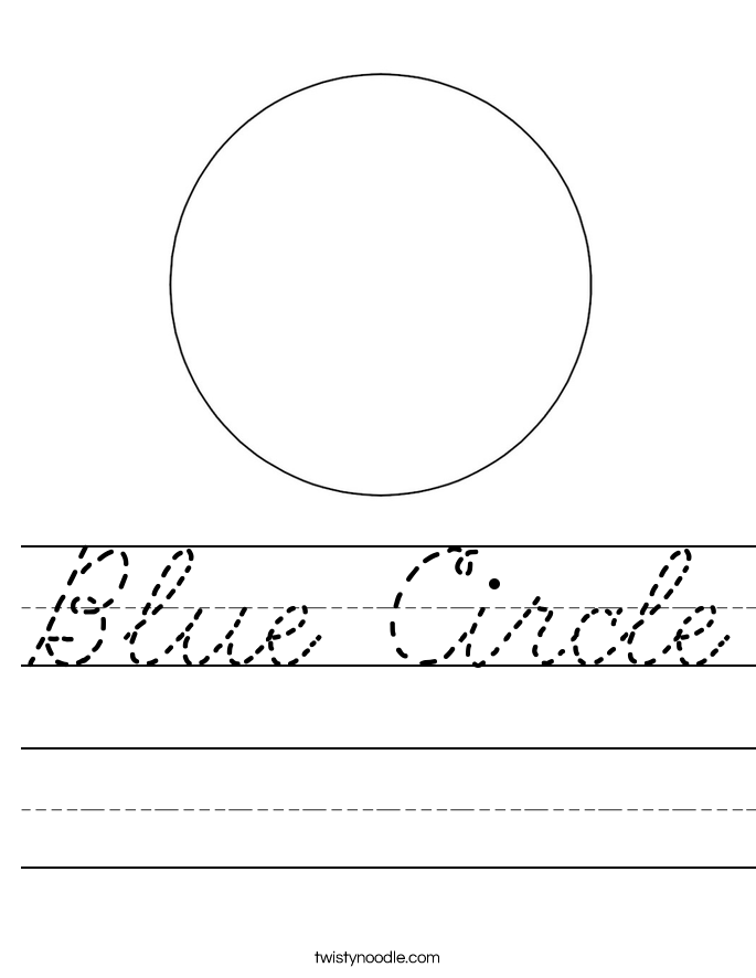 Blue Circle Worksheet