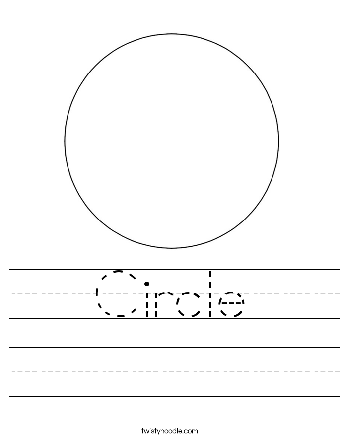 Circle Worksheet - Twisty Noodle