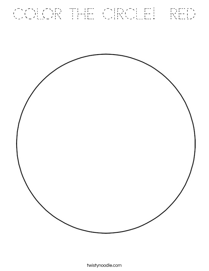 COLOR THE CIRCLE!  RED Coloring Page