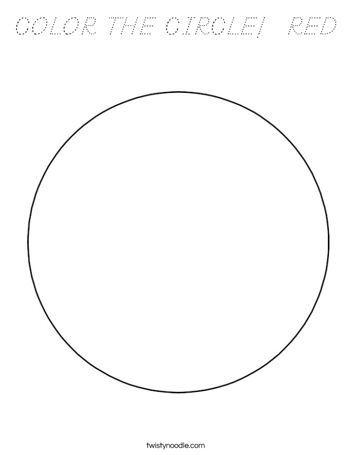 COLOR THE CIRCLE!  RED Coloring Page