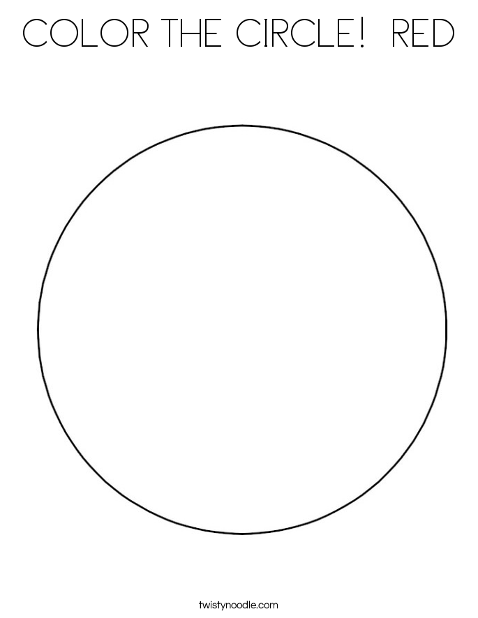 COLOR THE CIRCLE!  RED Coloring Page