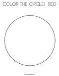 COLOR THE CIRCLE!  RED Coloring Page