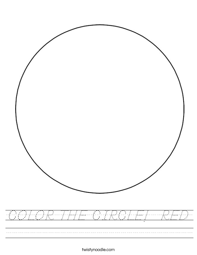 COLOR THE CIRCLE!  RED Worksheet