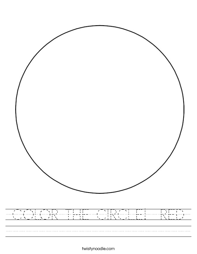 COLOR THE CIRCLE!  RED Worksheet