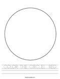 COLOR THE CIRCLE!  RED Worksheet