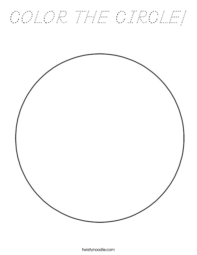 COLOR THE CIRCLE Coloring Page D #39 Nealian Twisty Noodle COLOR THE CIRCLE Coloring Page D #39 Nealian Twisty Noodle