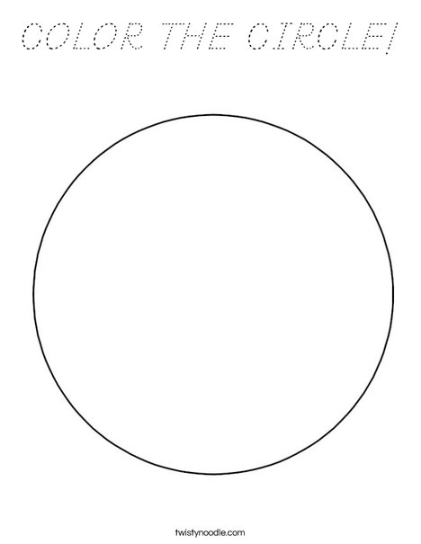 COLOR THE CIRCLE Coloring Page D #39 Nealian Twisty Noodle COLOR THE CIRCLE Coloring Page D #39 Nealian Twisty Noodle