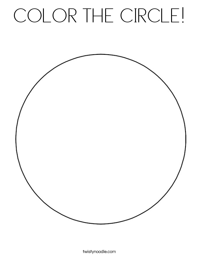 COLOR THE CIRCLE! Coloring Page