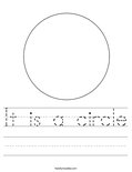 It is a circle Worksheet