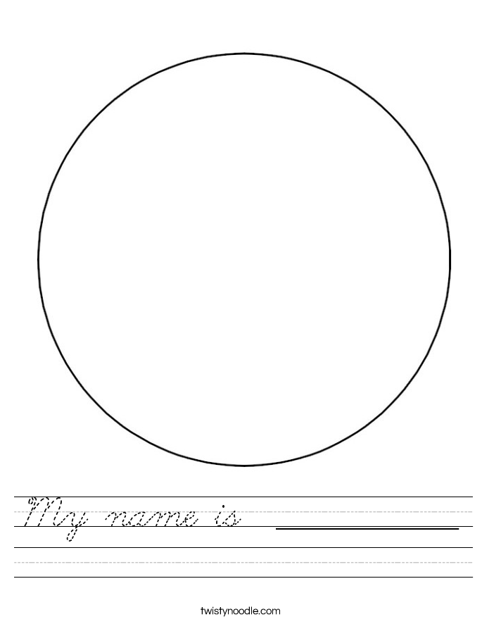 My name is  _____________ Worksheet