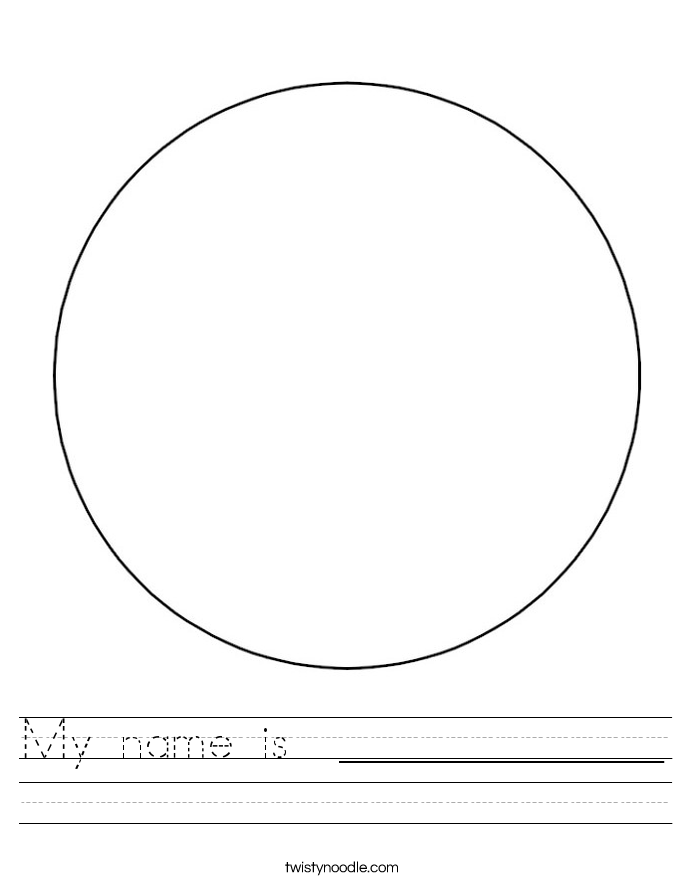 My name is  _____________ Worksheet