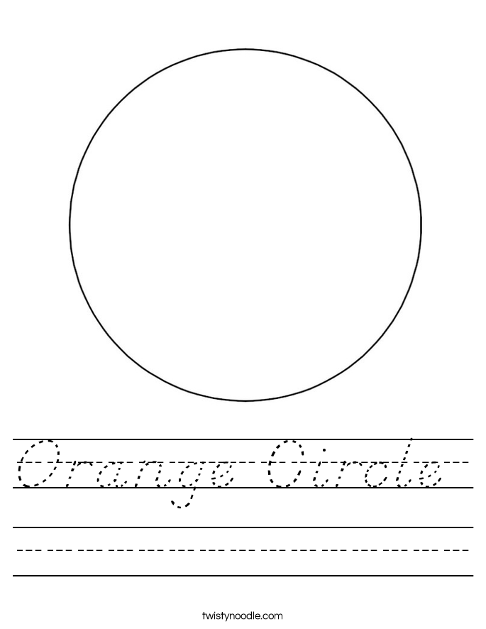 Orange Circle  Worksheet