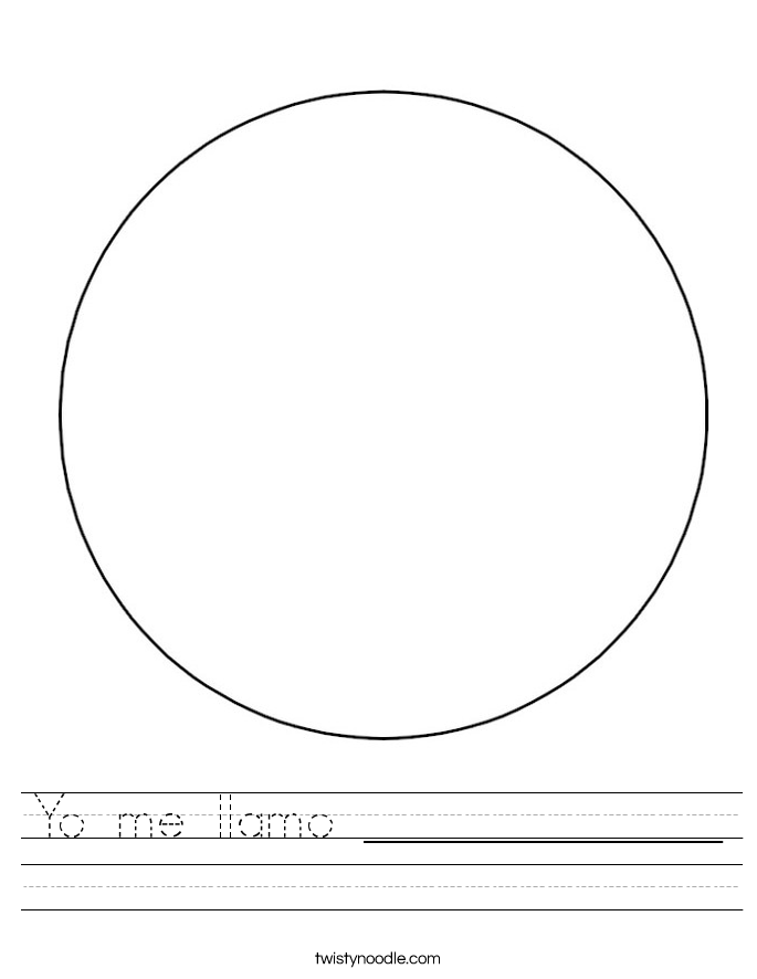 Yo me llamo _____________ Worksheet - Twisty Noodle