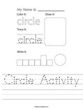 Circle Activity Worksheet