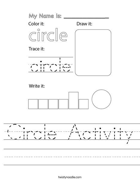 Circle Activity Worksheet