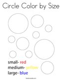 Circle Color by Size Coloring Page