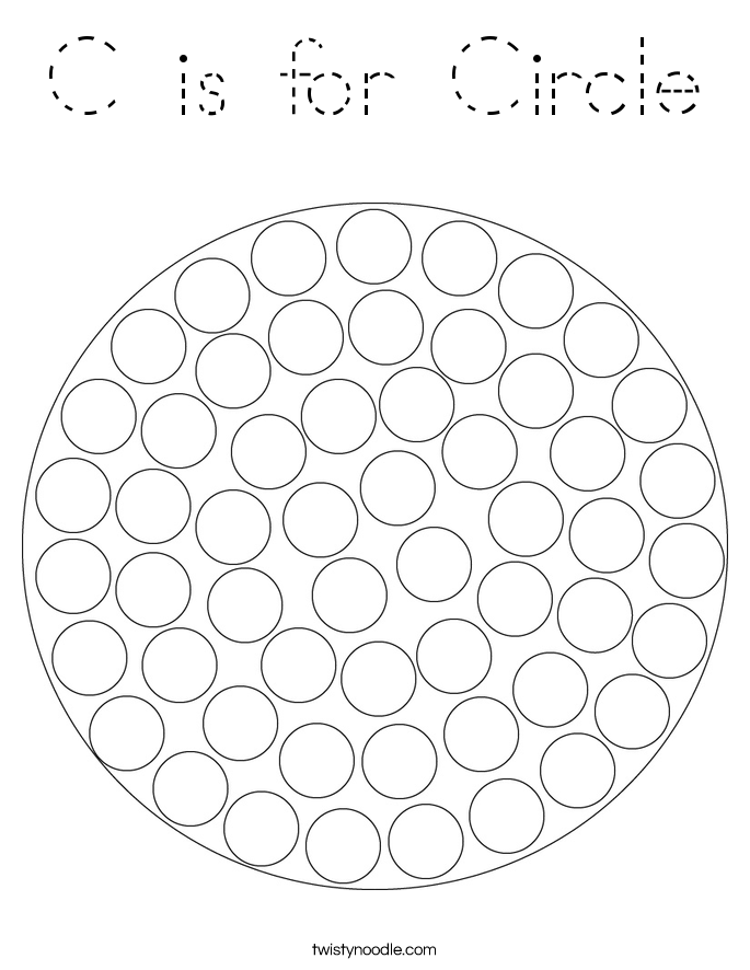 C is for Circle Coloring Page