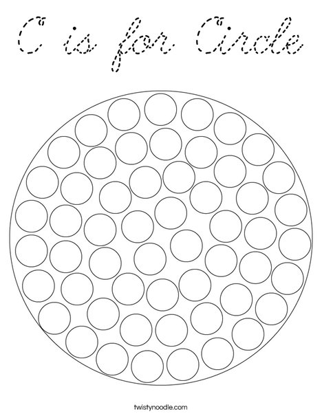 Circle Dot Painting Coloring Page