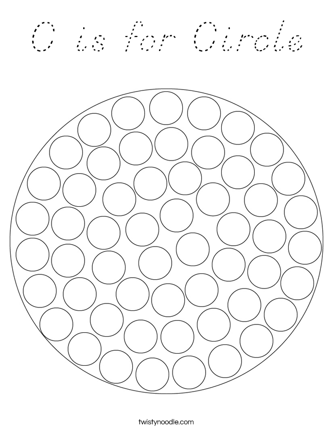 C is for Circle Coloring Page