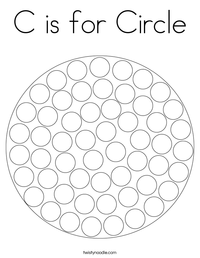 C is for Circle Coloring Page