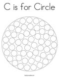 C is for Circle Coloring Page